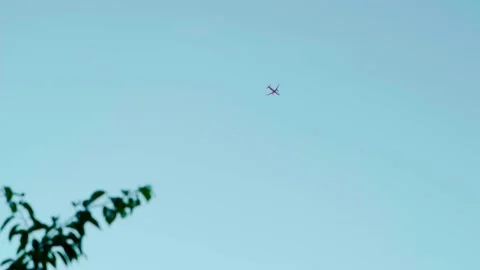 The plane flying in the sky Stock Footage 158515914