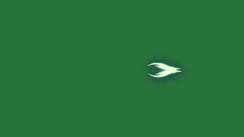 A plane flying in the sky over green field and bird white screen with small Stock Footage 337029430
