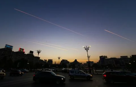 Plane flying on the sky Photos
