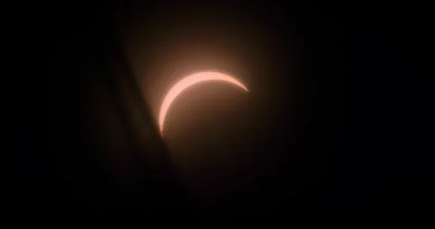 Plane flying through the Eclipse (April 2024) Stock Footage 274613208