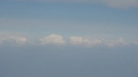 Plane flying, view toward clouds Stock Footage 22781909