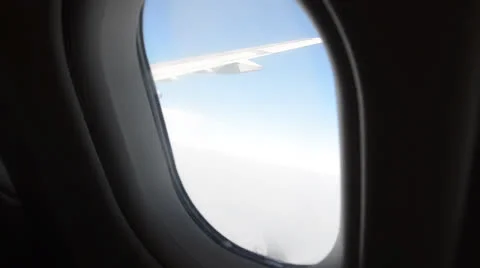 Plane flying, window Video stock 22782501