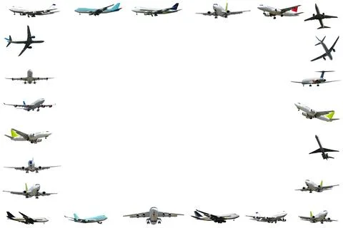 Plane frame isloated on white background Stock Photos