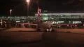Plane at gate in the night HD Footage