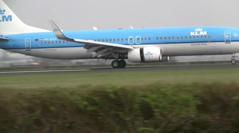 Plane gear  on the runway Stock Footage 2543827