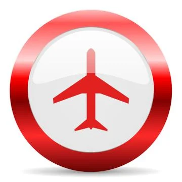 Plane glossy web icon Ilustración de archivo