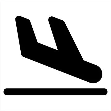 Plane glyph icon vector illustration isolated on white background Illustrazione stock