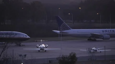 Plane going for its runway for taking off. Stock Footage 12606162