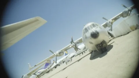 Plane graveyard Stock Footage 124373923