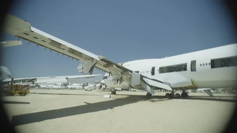 Plane graveyard Stock Footage 124378892