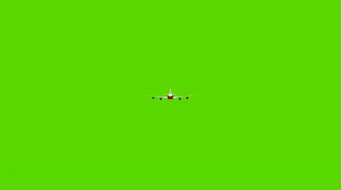 Plane on a green background Stock Footage 41866945