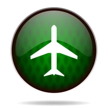 Plane green internet icon. Ilustración de archivo