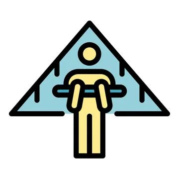 Plane hang glider icon vector flat イラスト素材