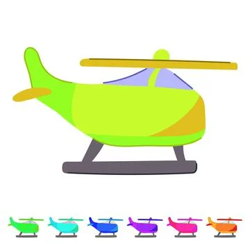 Plane helicopter toy vector cartoon graphic Stock Illustration