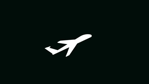 Plane icon animation on background .icon concept Stock Footage 258551819