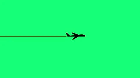 Plane icon animation on background .icon concept Stock Footage 258551844