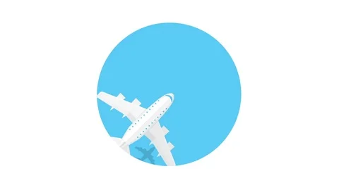 Plane icon animation 動画素材 70342734