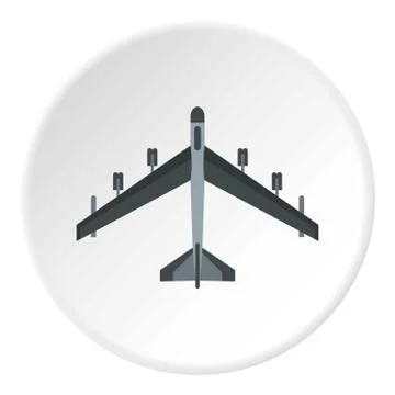 Plane icon circle Stock Illustration