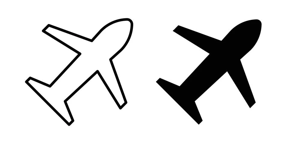 Plane icon concept. best for web design Stock Illustration