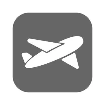 Plane icon flat. Stock Illustration