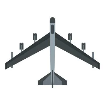 Plane icon, flat style Stock Illustration
