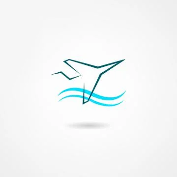 Plane icon Illustrazione stock