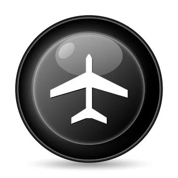 Plane icon. internet button on white background.. Ilustración de archivo