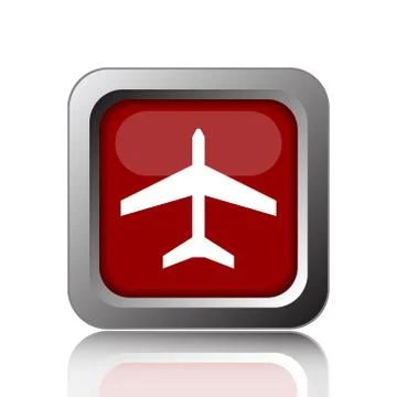Plane icon. Internet button on white background. Ilustración de archivo