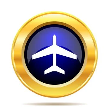 Plane icon. Internet button on white background.. Ilustración de archivo