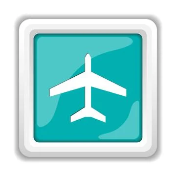 Plane icon. Internet button on white background.. Ilustración de archivo