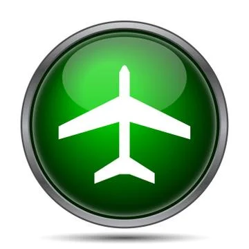 Plane icon. Internet button on white background.. Ilustración de archivo