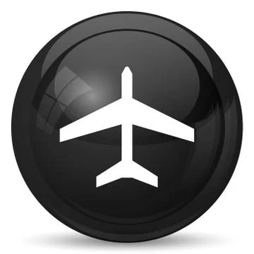 Plane icon. Internet button on white background.. Ilustración de archivo