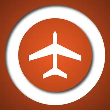 Plane icon. Internet button on white background. . Ilustración de archivo
