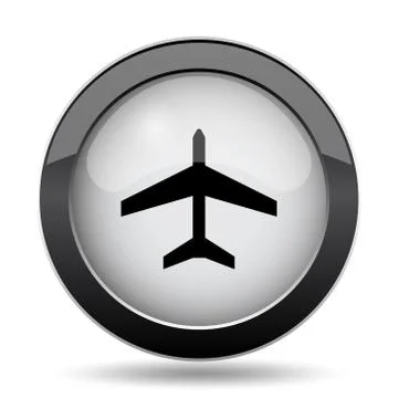 Plane icon. Internet button on white background.. Ilustración de archivo