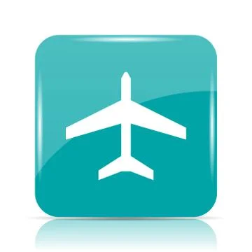 Plane icon. Internet button on white background.. Ilustración de archivo