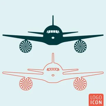 Plane icon isolated Stock Illustration