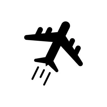 Plane icon logo design template isolated illustration Stock Illustration