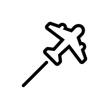 Plane icon logo design template isolated illustration Stock Illustration