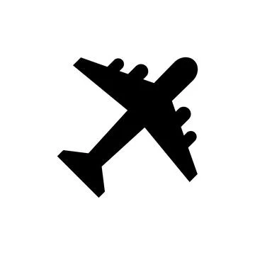 Plane icon logo design template isolated illustration Stock Illustration