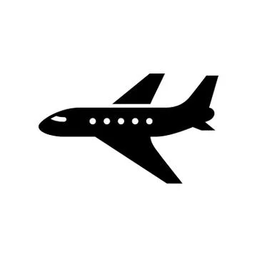 Plane icon simple flat vector illustration Stock Illustration