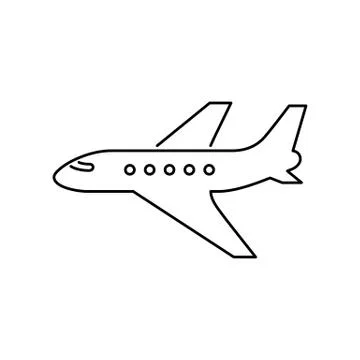 Plane icon simple flat vector illustration Stock Illustration