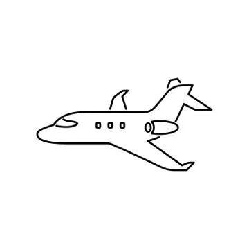 Plane icon simple flat vector illustration Stock Illustration