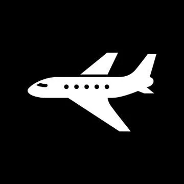 Plane icon simple flat vector illustration Stock Illustration