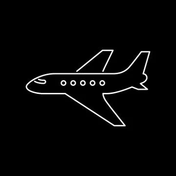 Plane icon simple flat vector illustration Stock Illustration