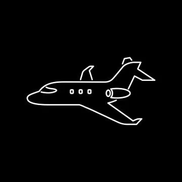 Plane icon simple flat vector illustration Stock Illustration