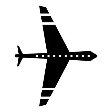 Plane icon, simple style Stock Illustration
