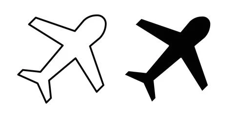 Plane icon symbol. Flat Vector illustration Stock Illustration