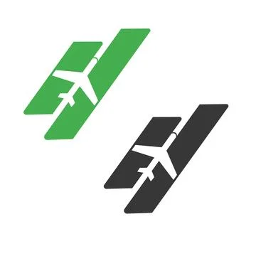 Plane icon symbol image vector, illustration of the flight aviation in black Stock Illustration