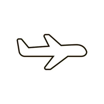 Plane icon in trendy flat style isolated on white background. Eps 10. Иллюстрация