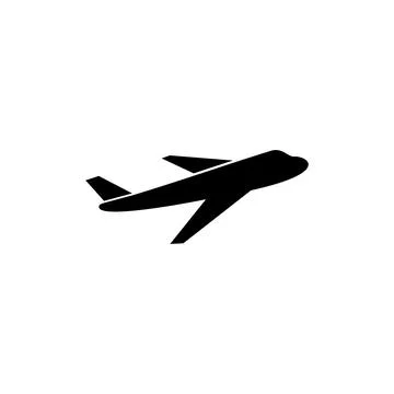 Plane icon vector. Airplane icon vector. Flight transport symbol. Travel il.. Stock Illustration